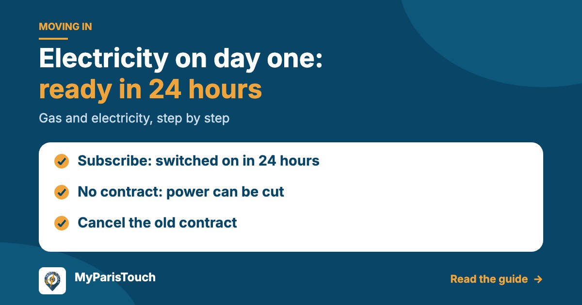 Electricity on day one in a Paris flat: ready in 24 hours
