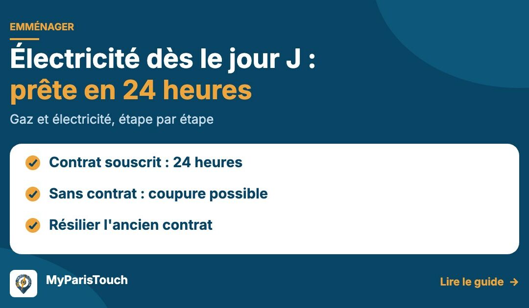 Électricité dès le jour J à Paris : prête en 24 heures